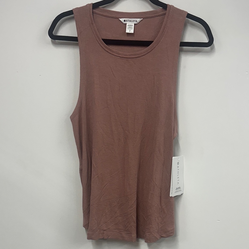 Athleta Mauve well rested rib sleep Tank Top S